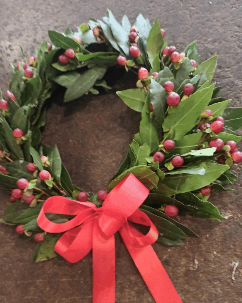 Coroncina per laurea classica con fiocco rosso
