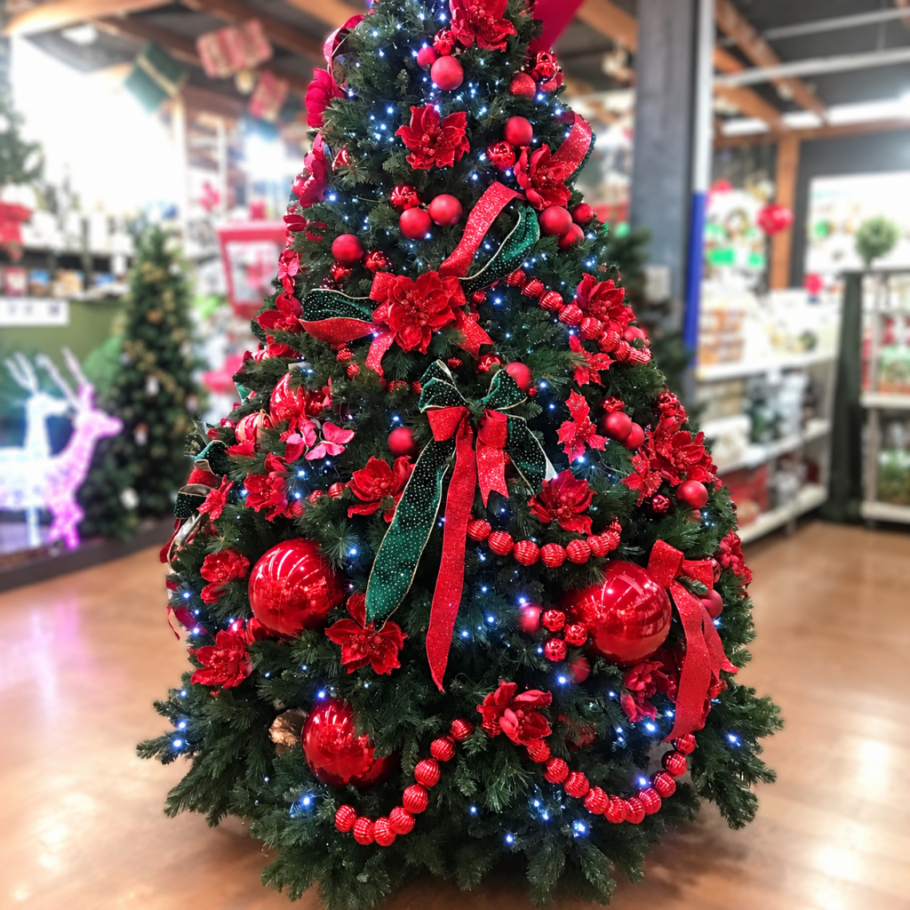 Albero natalizio addobbato