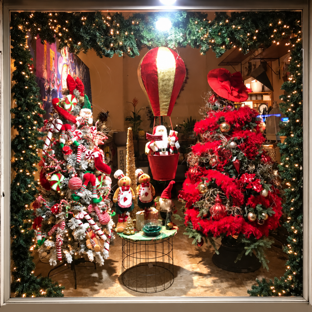 decorazione-del-negozio-natalizia
