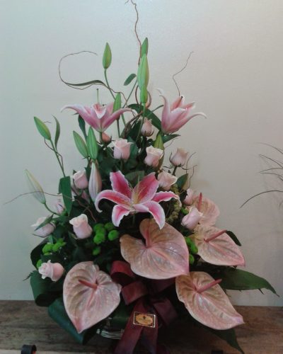 Decorazione floreale rosata